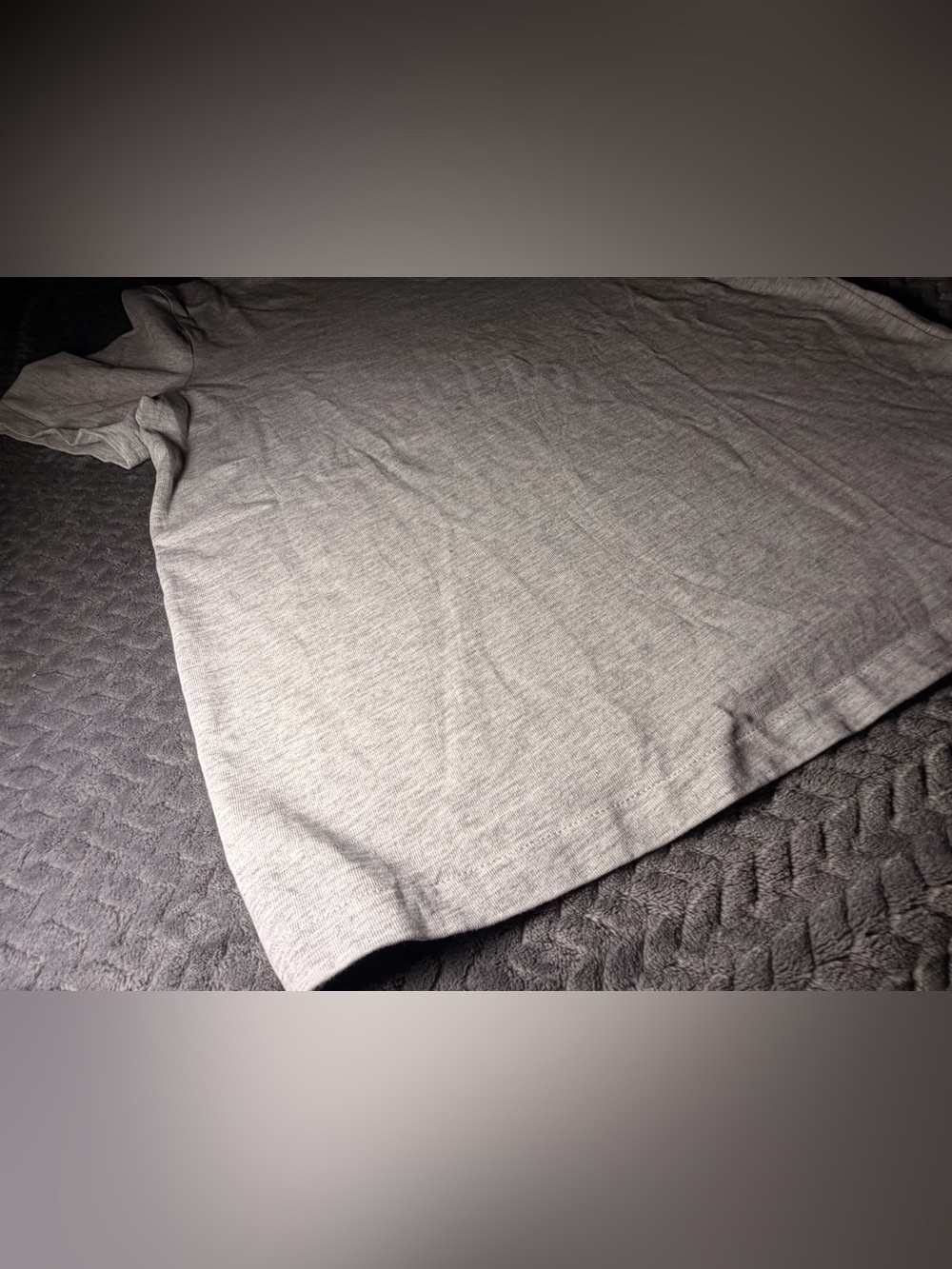 Zara Men Short Sleeve Crewneck T-Shirt in Heather Gray - Picture 3 of 3